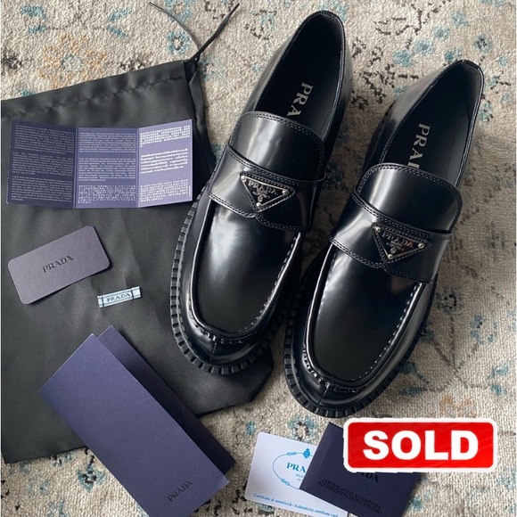 Prada Other - Sharp brushed leather loafers